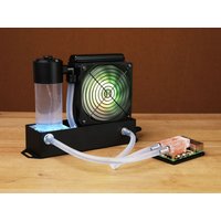 Water Cooling Kit Radiator Cooler for Raspberry Pi 5, RGB Color Lighting
