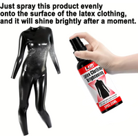 KJM 35ml Latex Brightening Spray Mirror-Shine Enhancer No-Wipe Air Dry Formula for Latex Outfits & Balloons Party Gloss Enhancer