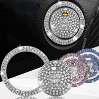 1 Pack Glossy Car Engine Start Stop Button Cover, Anti-Scratch, Anti-Slip, Easy to Install, General Purpose Vehicle
