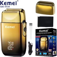 Kemei TX10 Elektrorasierer Haar wiederaufladbar Gesichts- und Bartfolienrasierer für Männer Glatze Rasieren für Männer Maschine Friseur