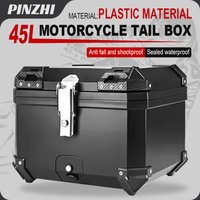 Coffre arrière universel pour moto, en plastique, 45L, à dégagement rapide, boîte de rangement pour moto, étanche et antichoc