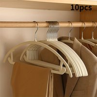 10pcs Heavy Duty Non-Slip Hangers, Slim Line Space Saving Clothes Hangers with No Shoulder Bumps,for Coats, Dresses,Suits