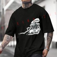 2026 Shirt Cotton Casual T-shirts Retro Motorcycle Panhead Davidson Design Men's Summer Moto Cycling Sportswear Top Tee