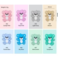 8pcs/Lot Mini Little Bear Silicone Focus Beads For Jewelry DIY Bracelet Necklace Pen Etc Handmade Personalized Accessories