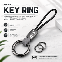 Universal Key Holder Microfiber Keychain Cowhide Wax Rope motorcycle For Piaggio MP3 125 300 400 500 MP3125 MP3300 MP3500 2025