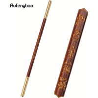Brown Wooden Fashion Handmade Wand Exquisite Cosplay Performance Stage Cane 45cm