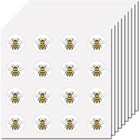 8Pcs Plastic Waterproof Self-Adhesive Picture Stickers Round Dot Cartoon Decals for s Art Craft Bees 150x150mm Sticker: 25mm