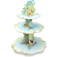 Flower Teapot Cupcake Stand for Alice in Wonderland Party Decoration Birthday Easter Spring Flower Theme Tea Party Decorations