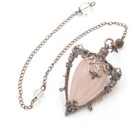 Large Natural Stone Pendant Crystal Pendulums Divination Opal Lapis Lazuli Pink Quartz Pendulos Reiki Spiritual Product X210