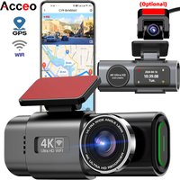 Dash Cam 4K UHD Recording Car Camera DVR Night Vision Video Recorder Built-In Wi-Fi Support GPS 24H Parking image 4