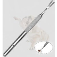 Professional Pet Tick Removal Tool, Durable Stainless Steel Tick Removal Fork with Knurled Non-Slip Handle