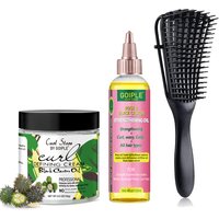 Natural Black Castor Oil Curl Defining Cream Curls Moisturizing Rose Strengthening Hair Oil Professional Enhance Curl Care Cream