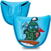 1pc Golf Club Head Cover Compatible for Putter Headcovers, Surfing Turtle Design Tip, Closure Suitable for Practice, Competition