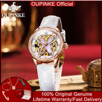 OUPINKE 3239 Original Automatic Women's Watches Fashion Hollow Butterfly Diamond Dial Elegant Luxury Ladies Dress Wrist Watches