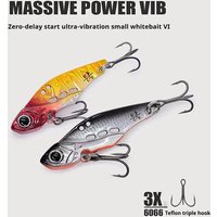 Metal Jig Cooper Fishing Lures Flake-shaped Lure Spinner Bait VIB Sinking Spinning Treble Hook Spinnerbait Pike Sea Swimbaits