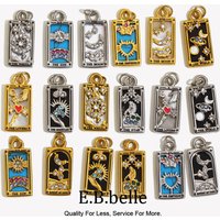 E.B.belle Fashion 18K Gold Plated Tarot Cards Series Pendant Charms For Jewelry Making DIY Necklace Earrings Accessories