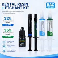 FlowableFill Flowable Composite Syringe A1/A2/A3/A3.5 Shades, 32/35% Filler BAC with Etch Gel & Adhesive, Dental Fill Material