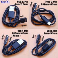 USB A Type-C Smartwatch Dock Charger Adapter Wire 2P 4P Pogo Pin Contact Magnetic Power Charging Cable Cord For Smart Watch