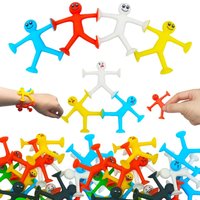 12/24Pcs Colorful Suction Cup People for Birthday Party Carnival Baby Shower Celebration Gift Prize Pinata Treasure Box Filler
