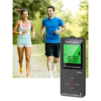 AliExpress NVPONE Mini Pocket Radio with Headphone AM/FM Handheld MP3 Alarm Clock Radio Large Digital Displays For Outdoor Cycling Running Walking