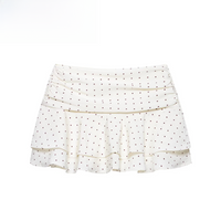 Fashionable Polka Dot Layered Decorative Skirt Pants Women's mid Waist Standard Fit Casual Polyester Fabric Summer New Arrival