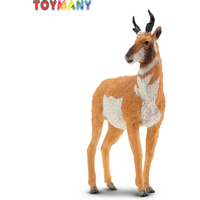 Toymany Simulation Pronghorn Wildlife Animal Model Toy Mini Figures Dolls Action Figurines Toys Children Gift Cake Decoration