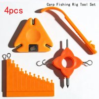 YOTO 4 in 1 Carp Fishing Rig Tool Set - Line Stripper, Knot Puller & Length Gauge for Hooklink Stripping, Measuring and Shaping