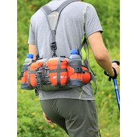 Unisex Outdoor Sports Waist Bag Hiking Travel Backpacking Water Bottle Holder Multi-Functional Pouch Reflective Strips Waterp...
