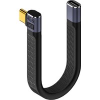 40Gbps USB4.0 C Female to Male 90° Angle Short Cable 240W Type C 4.0 Socket to Right Angle Plug PD Fast Charging Extension Cable
