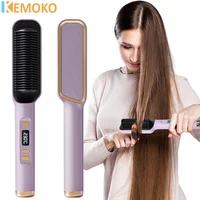 Electric Hair Straightener Comb Hot Comb Multifunctional Straight Negative Ion Anti-Scalding Styling Tool Straightening Brush