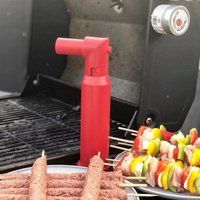 Plastic Kebab Maker Portable Easy Manual Meat Sausage DIY Skewer Tool Kebab Press Maker Grilling and BBQ