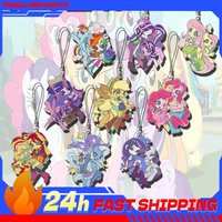 Anime Peripherals Twilight Sparkle Figure Phone Strap Pinkie Pie Figurine Acrylic Pendant Sunset Shimmer Decoration Toys Gifts