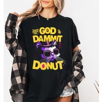 Dungeon Crawler Carl Shirt Goddamnit Donut Sci-Fi Tee Clothing Graphic Short Sleeve Shirt Unisex Men Women All-Season