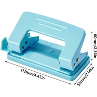 Metal Double-Hole Round Paper Puncher - DIY Punching Tool & Binding Aid for School & Office Use