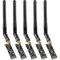5pcs Wireless Transceiver Module 2.4G 1100m NRF24L01+PA+LNA in Antistatic Foam for ArduinoIDE Compatible with Antenna