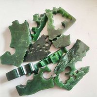 Natural Irregular Hetian Jade Stone Green jasper For Jewelry Making Real Gemstone Stone Leftover Material Home Decoration Stone