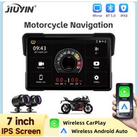 JIUYIN 7inch Portable Carplay Motorcycle DVR GPS Navigation Wireless Carplay Android Auto IPX7 Waterproof Moto Display Bluetooth