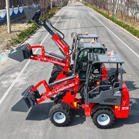 Free Shipping Agriculture Loaders Kubota Engine Compact Loader Diesel Farm Loader Small Mini Loader 4WD Loaders Cheap Customized