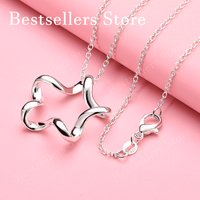 925 sterling silver 16-30 inch exquisite twisted star pendant necklace for women's wedding fashion jewelry accessories gifts