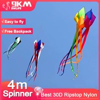 9KM 4m Windsock Spinner Turbine Line Laundry Pendant Soft Inflatable Show Kite 40D Ripstop Nylon with Bag (Accept wholesale)