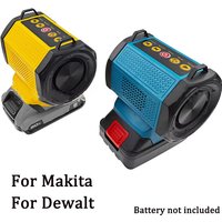 Portable Bluetooth Speaker For Makita/Dewalt 18V Li-ion Battery With USB Type-C Port Charge Player Loudspeaker Amplifier