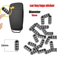 16mm 3D Metal Car Key Emblem Sticker, Waterproof Self-Adhesive Logo Emblems For Audi A4 A3 A5 A6 A7 A8 Q3 Q5 Q7 Q8 B5 B6 B7