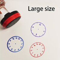 Round Clock Stamp for Teachers Time Management Office and Educational Supplies ABS Material English Numerals Efficient Portable
