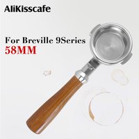 58MM Coffee Bottomless Portafilter Naked For Breville BES920 980 990 Stainless Steel Espresso Machine Accessories Barista Tools
