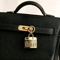 3D House Alloy Bag Charm Pendant Keychain for Birkin Kelly Style Bags Women's Fashion Handbag Accessory for Daily Trave Office