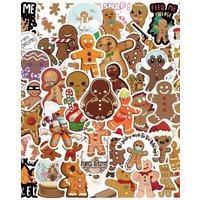 AliExpress GOGOTU 10/30/60PCS Gingerbread Man Stickers Christmas Decoration Decals Kids Toys Scrapbook Luggage Laptop Guitar Car Bike Skateboard
