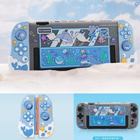 Marine Shark Hard Back Case Shell Protector For Nintendo Switch 2/NS 2 Joy-Con Controller Hand Grip Buttons Silicone Full Cover