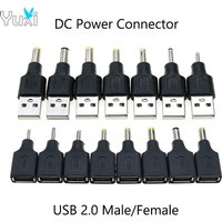 YuXi DC Male Plug To USB 2.0 Male/Female Jack Laptop Power Connector Adapter 2.5*0.7 3.5*1.35 4.0*1.7 4.8*1.7 5.5*2.1 5.5*2.5MM