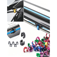 AliExpress NONE 10Pcs Bicycle Brake Gear Cable S Style Buckle Hose Guide Black Cross Line Clip Ring Clasp Cycling Accessories for Road Bike