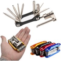 AliExpress NONE 11-in-1 Bike Tool Mini Multitool Kit - Lightweight Stainless Steel Tool Wrench, Screwdriver, Chain, Hexagon Wheel Spoke